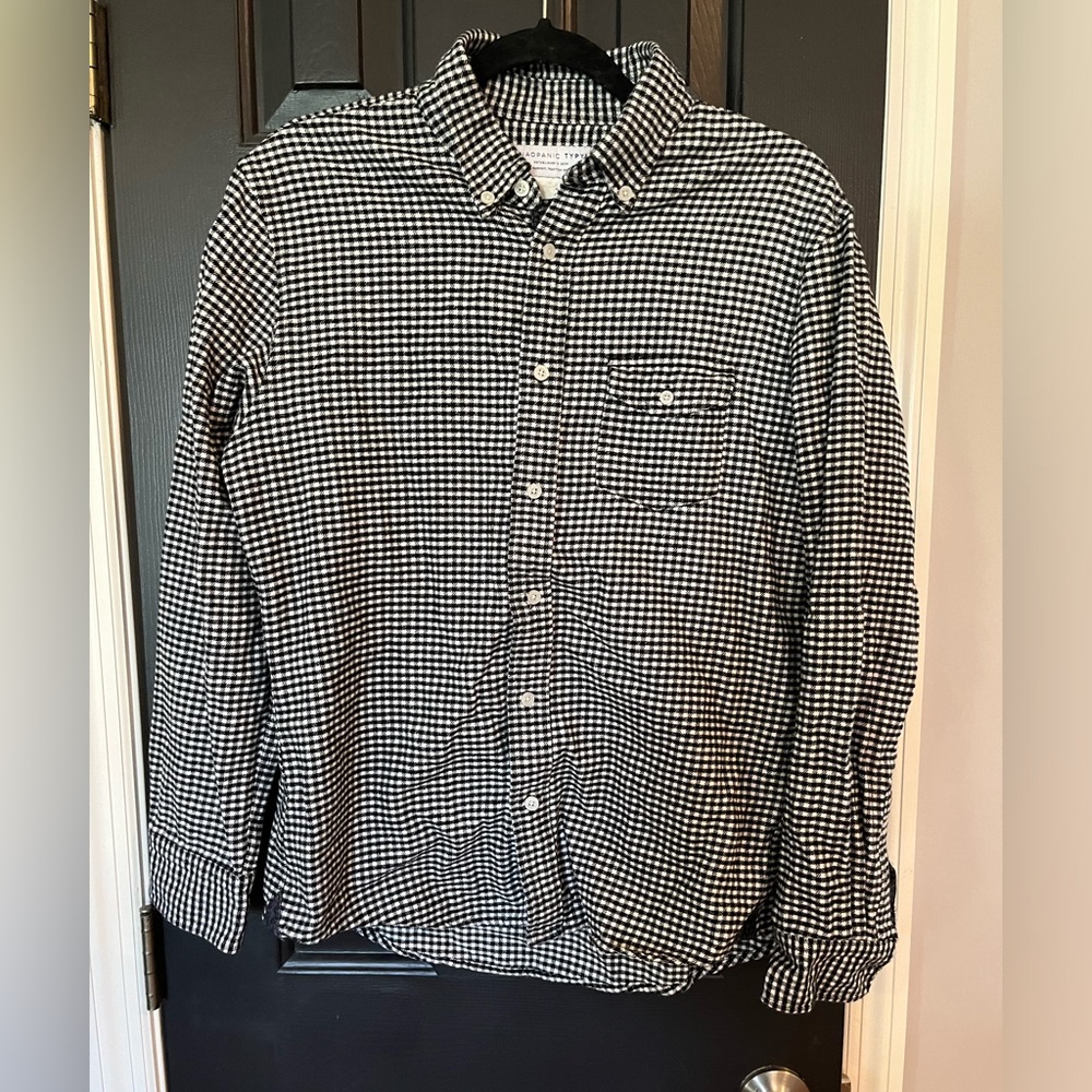 Black and white checked flannel